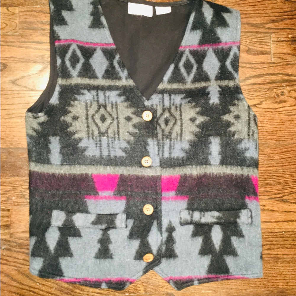 Urban oasis vest jacket southwestern Aztec vibes